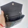 Black patent crocodile effect clutch bag - MOVING OUT SALE Image 3