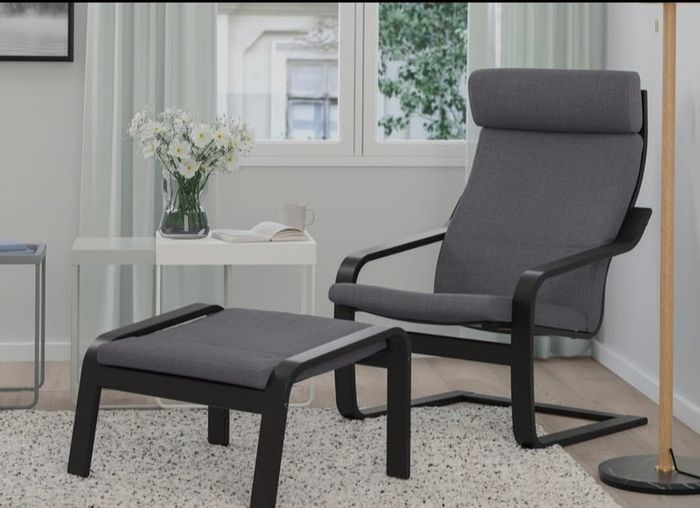 Ikea Piang Chair And Footstool