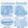 Girls Princess Costume pink and blue, 6 Pieces Image 5