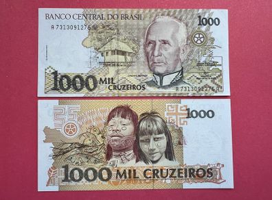Brazil  1,000  Cruzeiros  1990   ( Uncirculated)