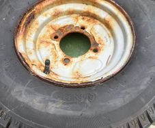 Two trailer wheels