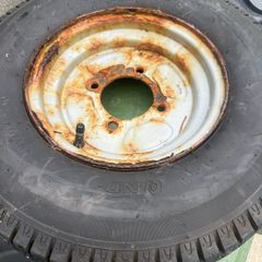 Two trailer wheels
