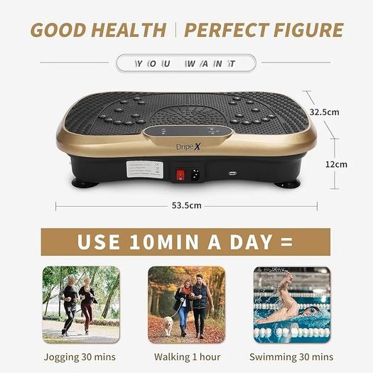 Vibration Plate Exercise Machine, Whole Body Workout Fitness Vibration Plate, Vibration Power Plate with Resistance Bands,Slim Vibration Platform for Home Training & Shaping,99 Levels