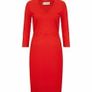 BNWT Hobbs London jersey classy red V-neck midi Madeline dress size UK12 EU40 Postage included Image 2