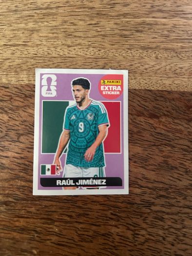 Panini Extra Sticker featuring Raul Jimenez - Mexico Number 9