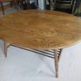 Vintage Ercol style oval coffee table with magazine rack Image 3