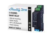 Shelly Pro 2PM - WiFi, LAN &amp; Bluetooth 2-Channel Smart Relay Switch with Power Metering
