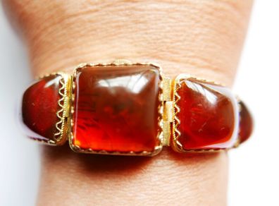 Vintage womens amber cocktail watch. Russian Watch Ladies CHAIKA