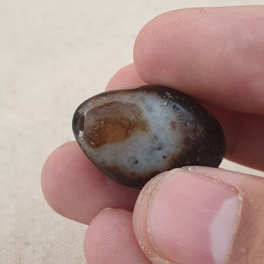 Antique Style Vintage Crystalize Eyes Suliemani Agate Bead Amulet