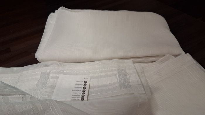 IKEA white sheer curtains