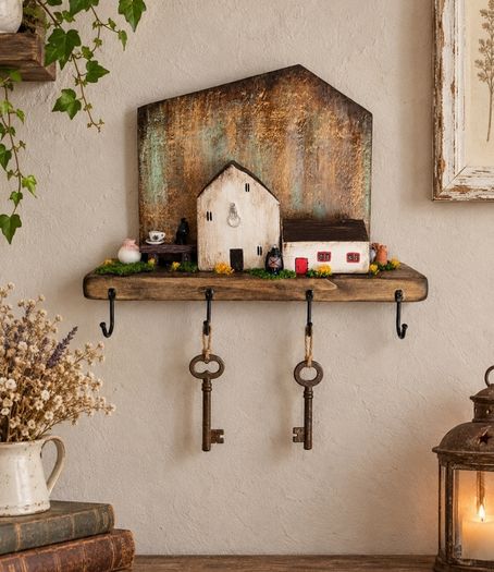 Handcrafted wooden key holder