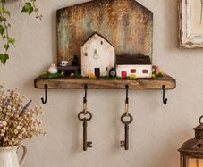 Handcrafted wooden key holder