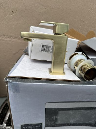 Brushed Gold Basin Mixer