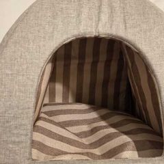 Cat Bed - Beddies Traditional Oxford Cat Cave Beige