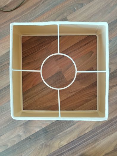 Cream faux suede lamp shade