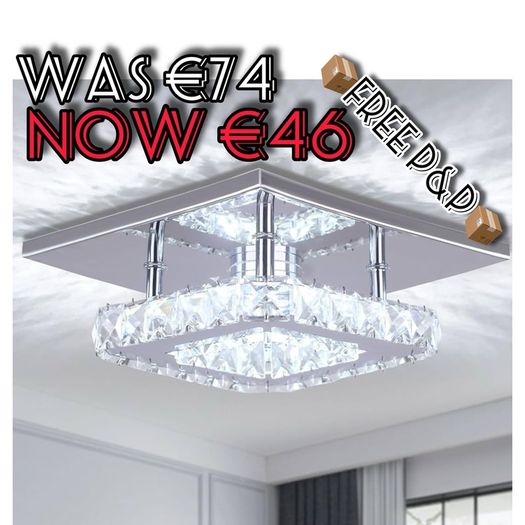 NEW SALE | Mini Crystal Chandelier Mount Crystal Ceiling Light Finish Chrome Crystal Pendant for Living Room Kitchen Office Bedroom Dining Room Island