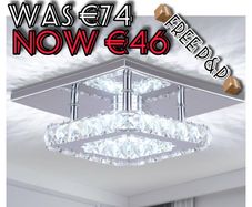 NEW SALE | Mini Crystal Chandelier Mount Crystal Ceiling Light Finish Chrome Crystal Pendant for Living Room Kitchen Office Bedroom Dining Room Island