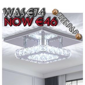 NEW SALE | Mini Crystal Chandelier Mount Crystal Ceiling Light Finish Chrome Crystal Pendant for Living Room Kitchen Office Bedroom Dining Room Island