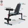 Foldable multifunctional weight bench flat bench, sit-up bench, 18-way adjustable, water-repellent, fit, abdominal trainer, load capacity up to 500 kg Image 2