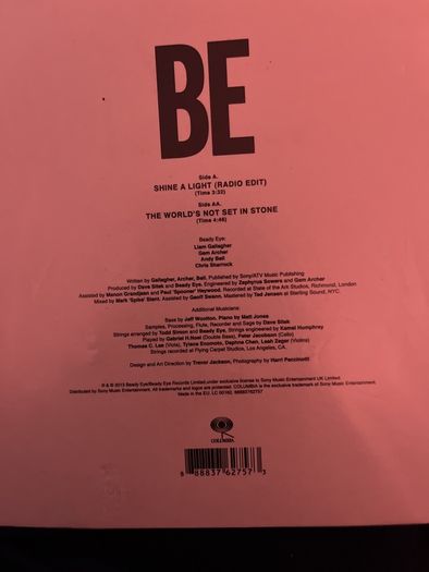 Beady Eye Vinyl 7" Singles