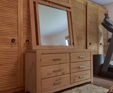 Solid Wood Dressing Table with Huge Mirror - Perfect Condition