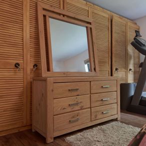 Solid Wood Dressing Table with Huge Mirror - Perfect Condition