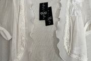 New Quiz Cream Organza Cardigan