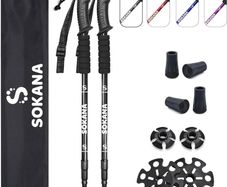 NEW SALE | Walking Poles 2 Pack Folding Walking Sticks for Men and Women | Lightweight Trekking Poles with Quick Lock System for Hiking Climbing Camping