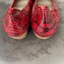 Eneka -Sabrinas Red Patent Leather Snakeskin Pattern Shoes - Size 41 - New Image 6