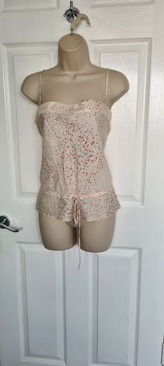 Off White Polka Dot Silk Y2K top from Jasper Conran Jeans size 14
