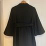 Short Black Coat with turquoise lining Image 4