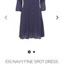 "I.O.S.", Navy Fine spot polka dress, Size 10 Image 3