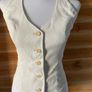 Waistcoat halterneck top  Karen Millen elegant occasion cream size 10 Image 3