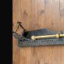 Antique Victorian Cast Iron & Brass Fireplace Fender Ornate Original Image 4