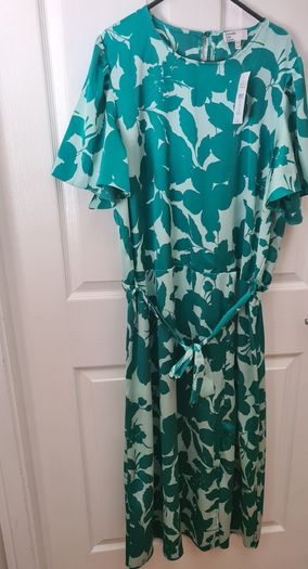 Nwt Satin Belted Dress Size 20