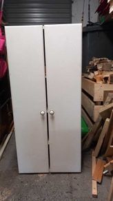Wall hanging press / shelf unit - white