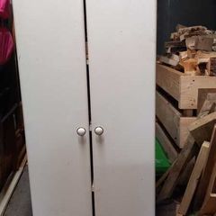 Wall hanging press / shelf unit - white