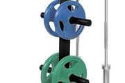 6-Pegs Olympic Weight Plate Rack &amp; 4 Barbells  363 kg Capacity, Heavy-Duty Gym Organiser, Scratch-Resistant Frame, Powder-Coat Finish, Easy to Assemble, Compact &amp; Space-Saving