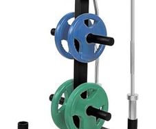6-Pegs Olympic Weight Plate Rack & 4 Barbells  363 kg Capacity, Heavy-Duty Gym Organiser, Scratch-Resistant Frame, Powder-Coat Finish, Easy to Assemble, Compact & Space-Saving