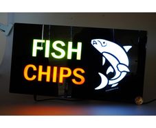 Led Fish Chips Sign