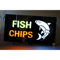 Led Fish Chips Sign