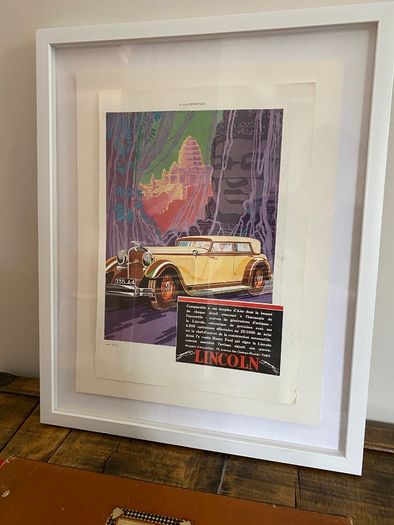 Antique French advertising print from 1930's