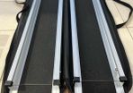 Telescopic channel ramps for a wheelchair 7ft (213cm long) with black grip surface and bag