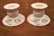 Vintage Carltonware Dwarf China Candle Sticks