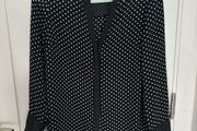 [clothes for adults] Black and white polka dot long sleeved top, size 40/12