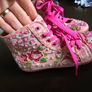 Girls Lelli Kelly pink high-top trainers Image 3