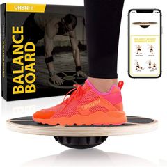 Balance Board - Wobble Boards for Core Stability, Flexibility & Fitness - Balancing Board for Dance, Exercise, Yoga, Surf, Physio - Wooden Rocker for Kids and Adults w/ Bonus Workout Guide (FREE POSTAGE)