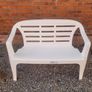 2 Stackable Flores Garden Benches (white) Image 2