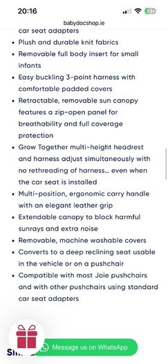 Joie iLevel infant car seat and Joie Encore Base