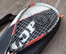 Dunlop Aerogel 4D Evolution Squash Racquet with Case & Balls